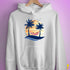 Lesbian Pride Hammock Summer Beach Sunset Hoodie - White